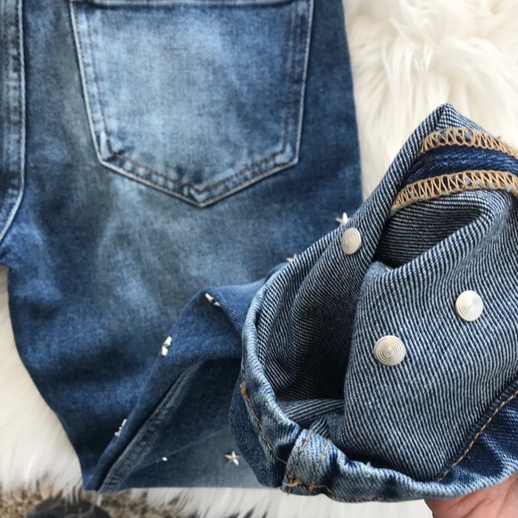 Zara Star Studded Mid Rise Jeans - Picture 3 of 8